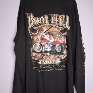 New without Tag Boot Hill Saloon Motorcycle biker long sleeve shirt Man's 3XL